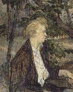 Woman Seated in a Garden Henri de toulouse-lautrec